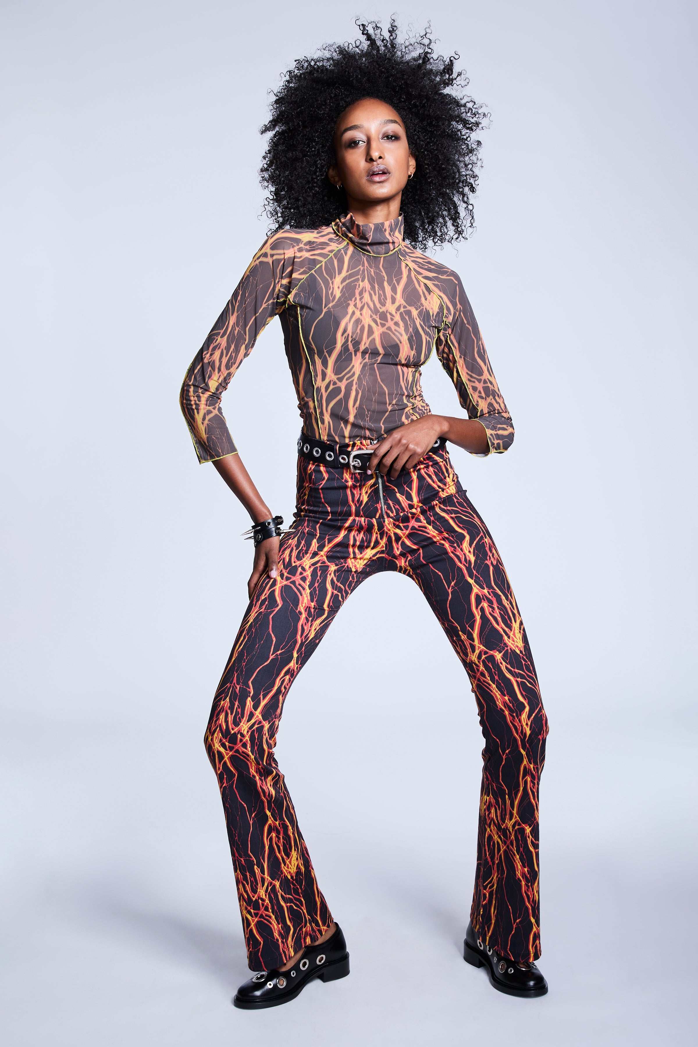 She's Electric Lightning Print Flares She's Electric Lightning Print Flares