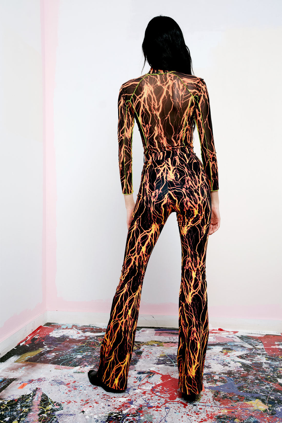 She's Electric Lightning Print Flares She's Electric Lightning Print Flares