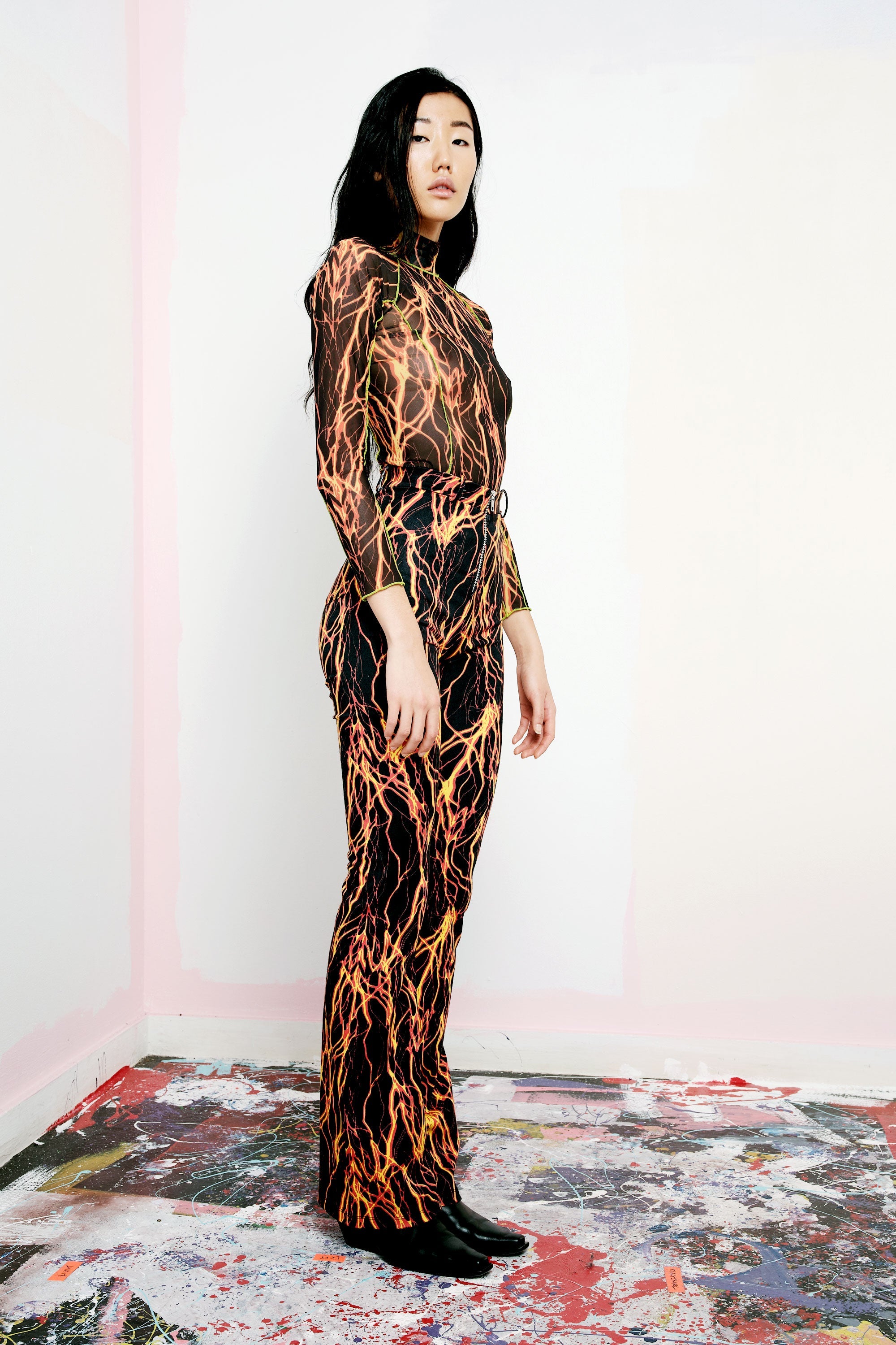 She's Electric Lightning Print Flares She's Electric Lightning Print Flares