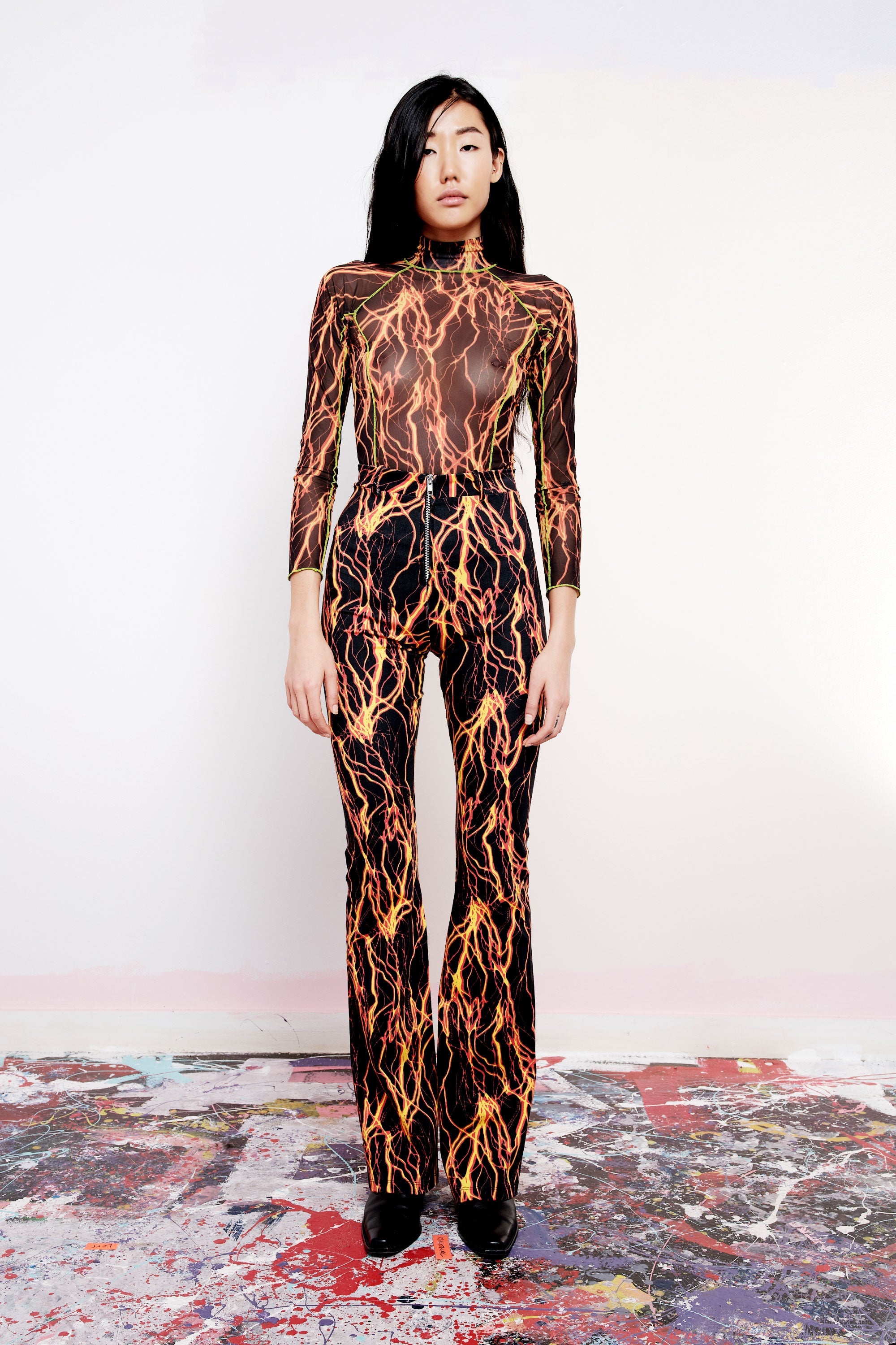 She's Electric Lightning Print Flares She's Electric Lightning Print Flares