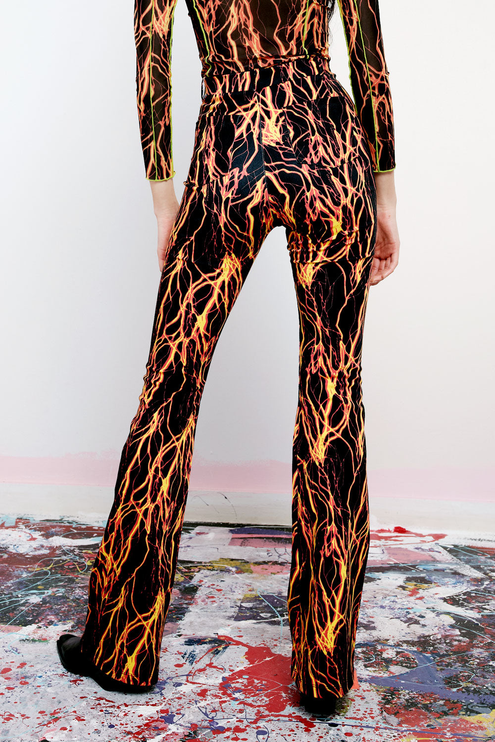 She's Electric Lightning Print Flares She's Electric Lightning Print Flares