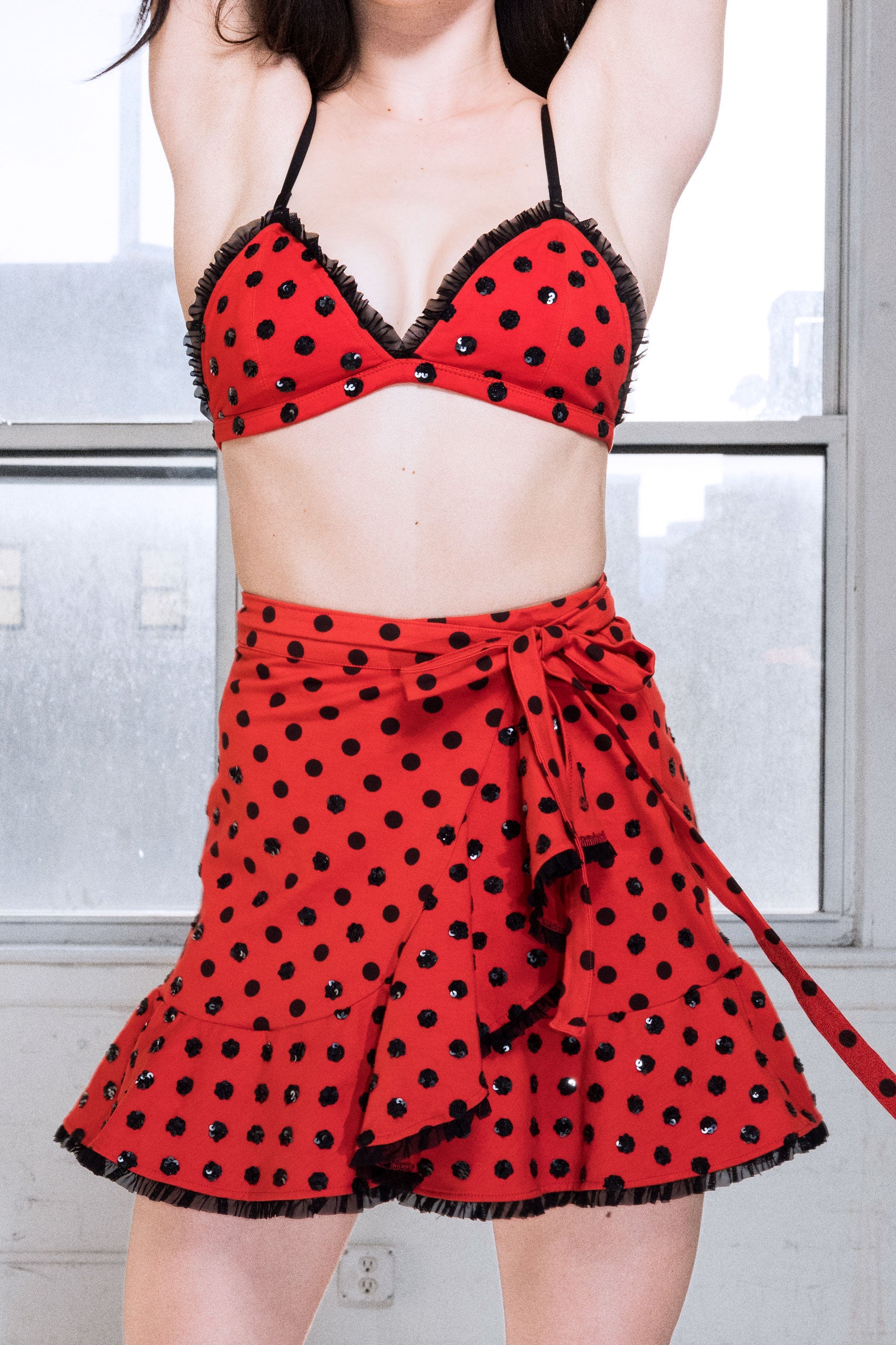 The Tainted Love Wrap Skirt in Red The Tainted Love Wrap Skirt in Red