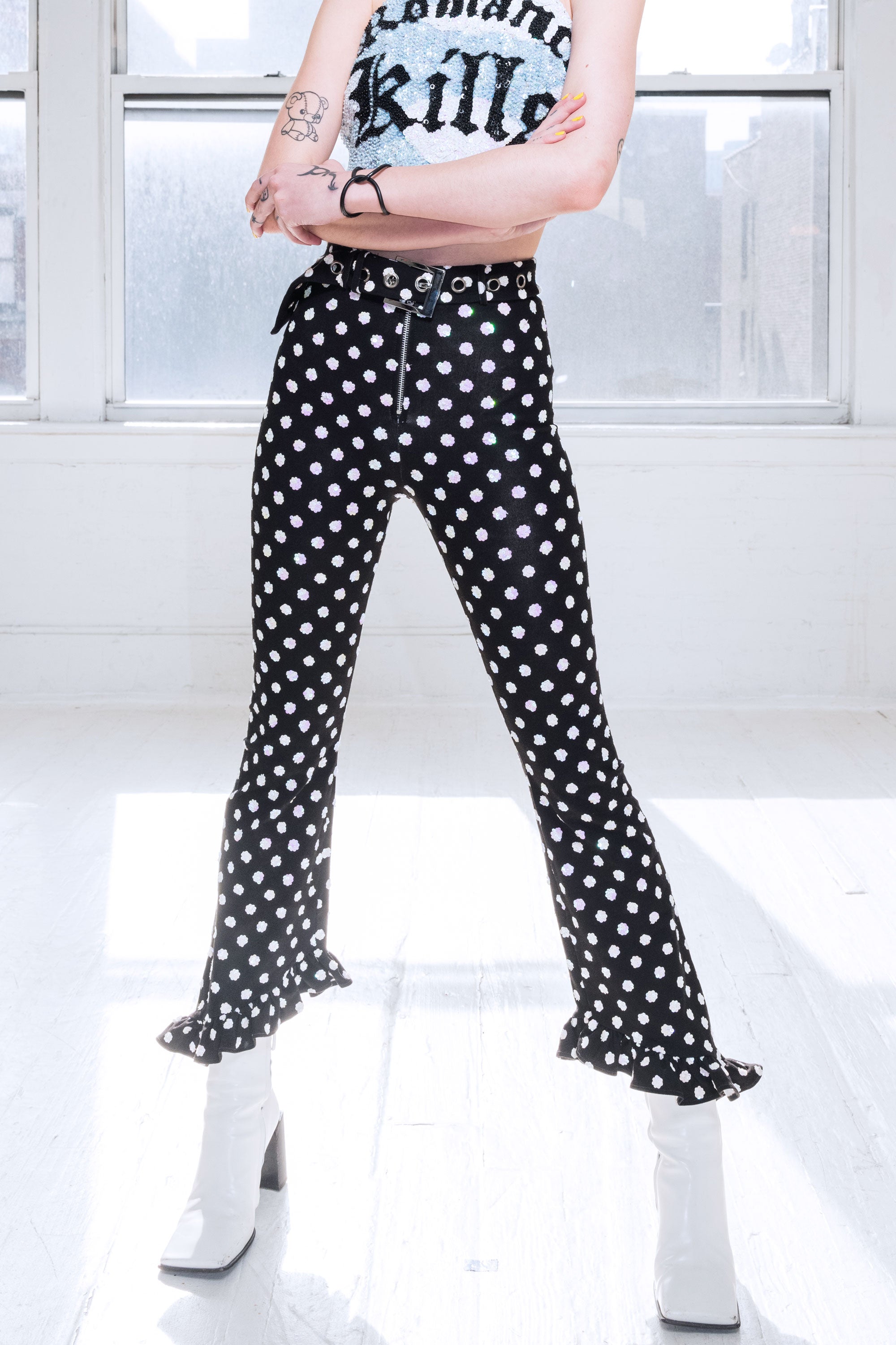 The Modern Love Sequin Pants in Black The Modern Love Sequin Pants in Black