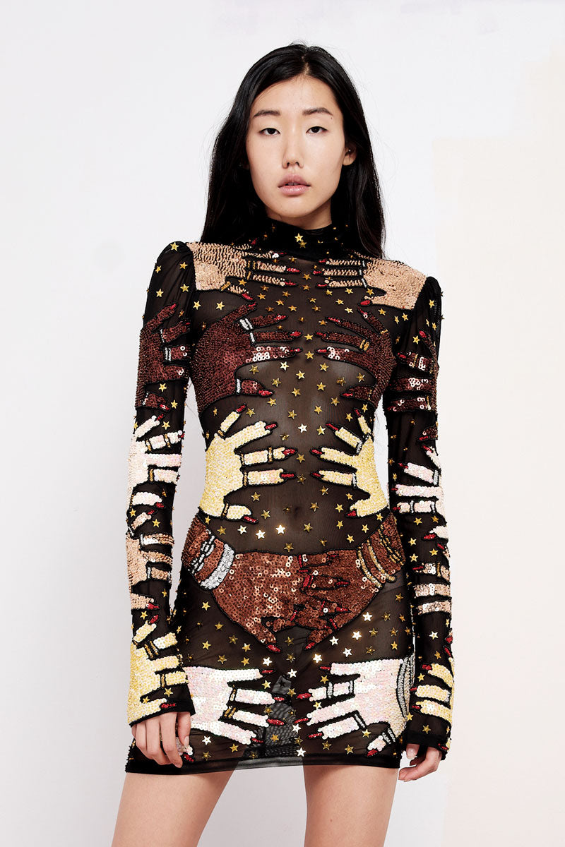 The Unity Mesh Mini Dress The Unity Mesh Mini Dress