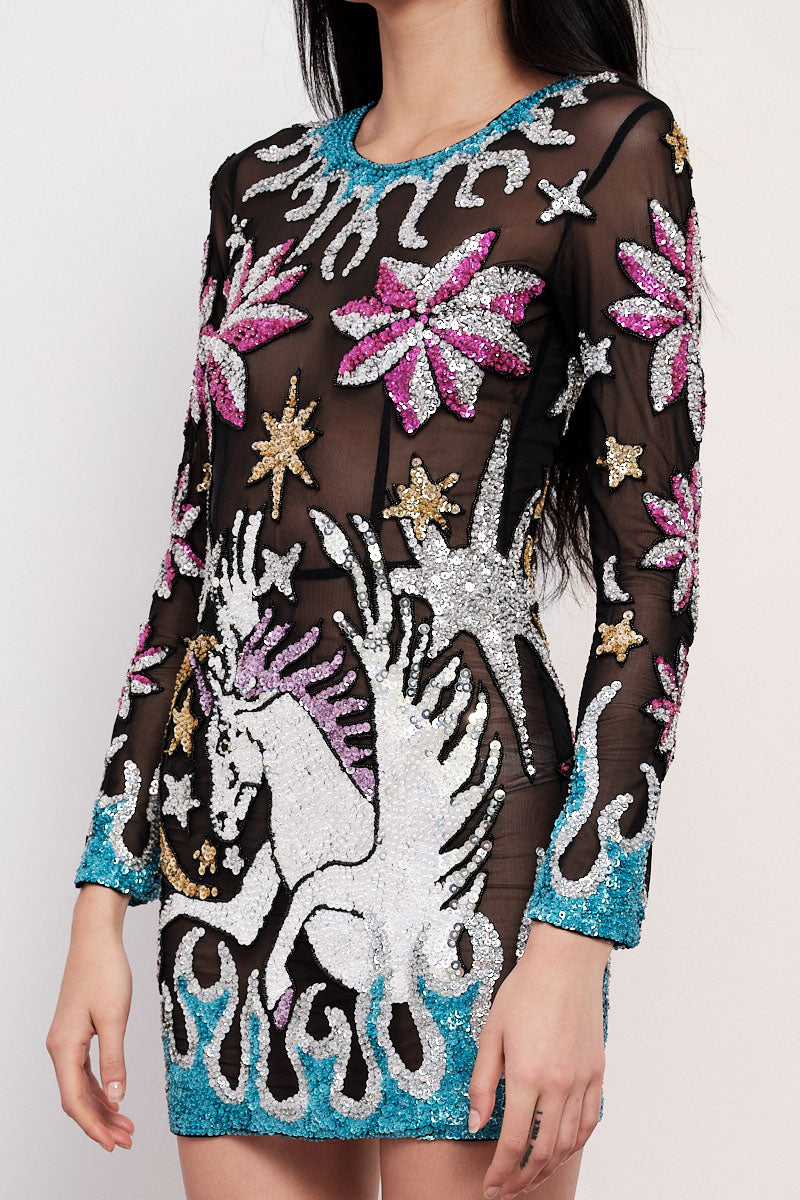 The Pegasus Mesh Mini Dress The Pegasus Mesh Mini Dress